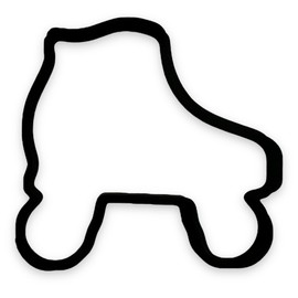 Roller Skates Cookie Cutter with Easy to Push Design (4 inch)