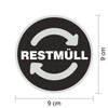 deformaze Sticker Set Residual Waste Paper Yellow Bin Sticker Rubbish