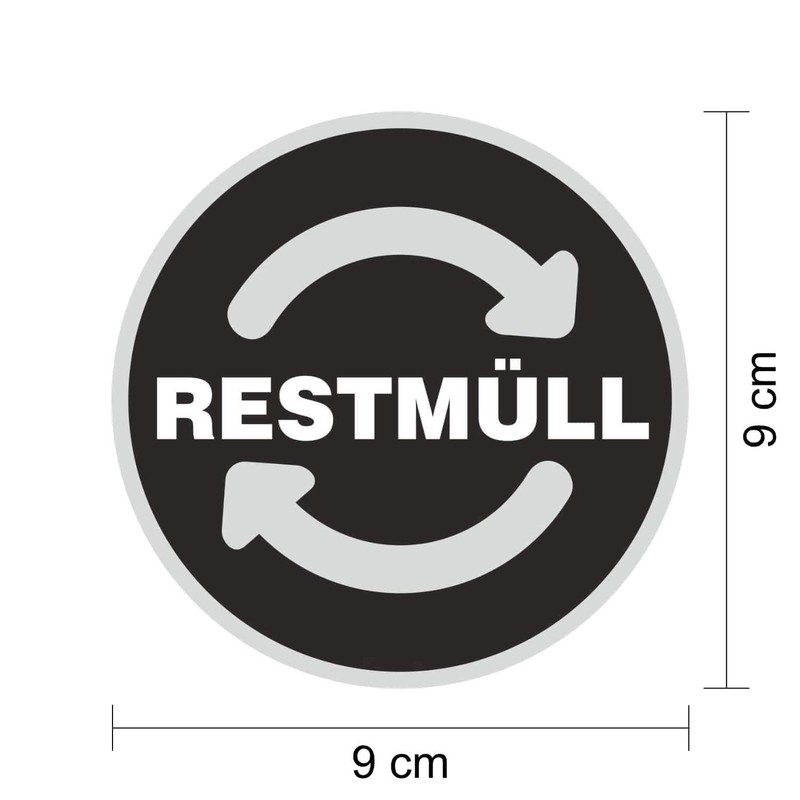 deformaze Sticker Set Residual Waste Paper Yellow Bin Sticker Rubbish