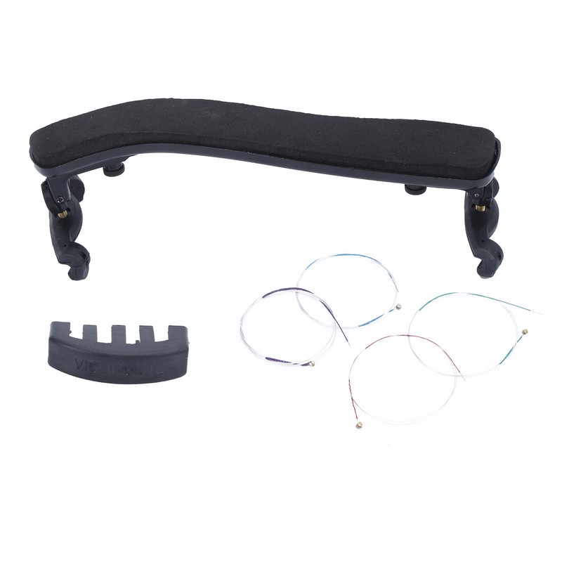 3 in 1 Violin Parts Kit Shoulder Rest Mute String