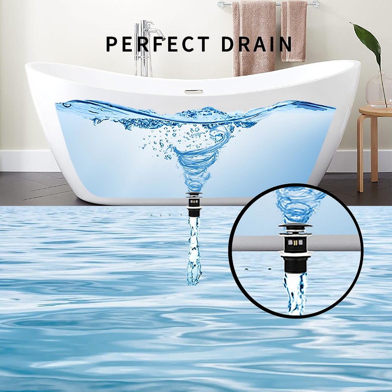 Brass Freestanding Tub Drain, Pop Up Freestanding Tub Drain Plug,