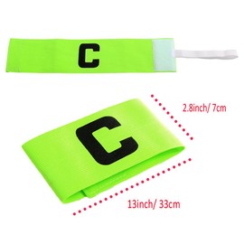 4Pcs Multi-Color Elastic Nylon Soccer Captain Armband Adjustable Anti-Drop Arm Badge Bands for Football Basketball Players Teams Sports Training(Blue Yellow Green Orange)