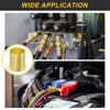 sourcing map 5Pcs Fit for 14mm(9/16") Tube ID Brass Compression