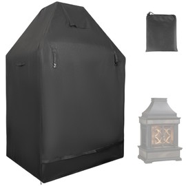 Outdoor Fireplace Cover, Waterproof Fireplace Cover Outside, Heavy Duty Fireplace Cover for Outdoor Use, Protective Dust Cover for Fire Place, Upright Patio Wood Burning Fireplace Covers for Winter
