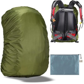 Evotopf Waterproof Backpack Rain Cover with Adjustable Anti Slip Buckle Strap & Sliver Coating Reinforced Inner Layer for Camping, Hiking, Traveling, Hunting, Biking and More, 30-40L(Green)