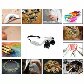 Magnifying Lens Wear Magnifying Glass With Adjustable LED Light Magnifying Glass