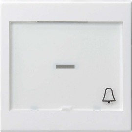 GIRA 067927 Rocker Switch Labelling Field Large Bell Symbol System 55 pure white matt