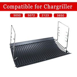 Hisencn 20 inch Ash pan for Chargriller 5050, 5072, 5650, 2123 Charcoal Grills, Char-Griller Model 200157, Replacement Part with 2pcs Fire Grate Hanger, 20" Drip Pan