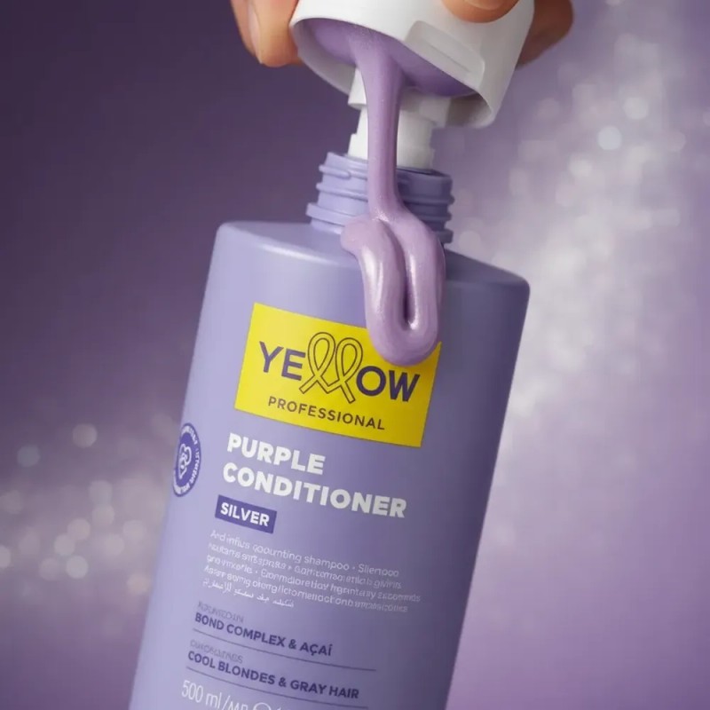 Yellow Silver Purple Shampoo & Acond 500ml & Leave In