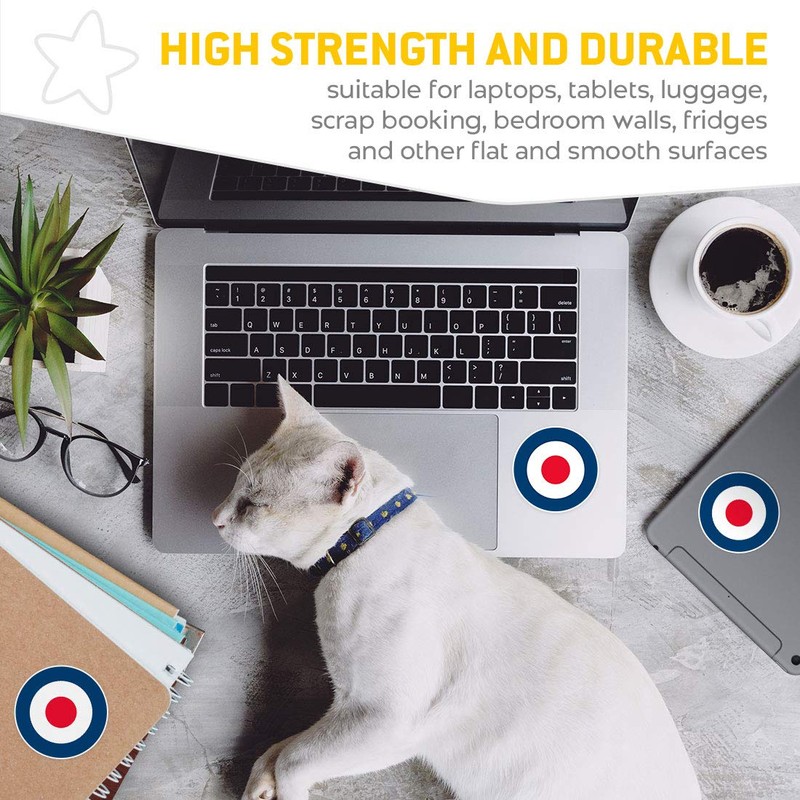 Vinyl Stickers (Set of 2) 7.5cm - RAF Roundel Symbol