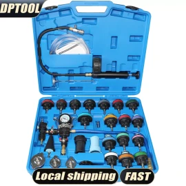 DPTOOL 28 PCS Radiator Pressure Tester Vacuum-Type Cooling System Refill Kit