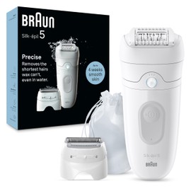 Braun Silk-epil 5 Epilator, Hair Removal Device, Women Shaver & Trimmer, Wet & Dry, Includes Shaver Head & Trimmer Comb, SE5-041, Grey