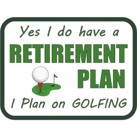 Oracal Retirement Golfing vinyl sticker car decal  Funny Gift Boss Work Golf Golfer TEE