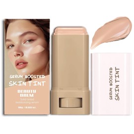Beauty Balm Serum Boosted Skin Tint,Hydrating Tinted Moisturizer,Lightweight Solid Tinted Foundation Stick,Sheer to Medium Coverage,Face Tint Balm Contour Stick,Radiant & Dewy Finish Women Makeup(#05)