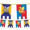 6m Knights and Dragons Bunting Medieval Thrones Party Decoration Flags