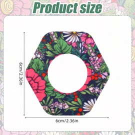 25pcs Sensor Patches, Waterproof Sensor Adhesive Patches Flower Style CGM Monitor Covers Accessories for Libre 2 (5 Styles)