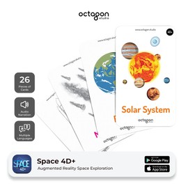 Space 4D+ by Octagon Studio: Augmented Reality Space Exploration Cards - Perfect Educational Gift for Birthdays and Holidays - Interactive Learning for Kids & Adults - iOS & Android Compatible