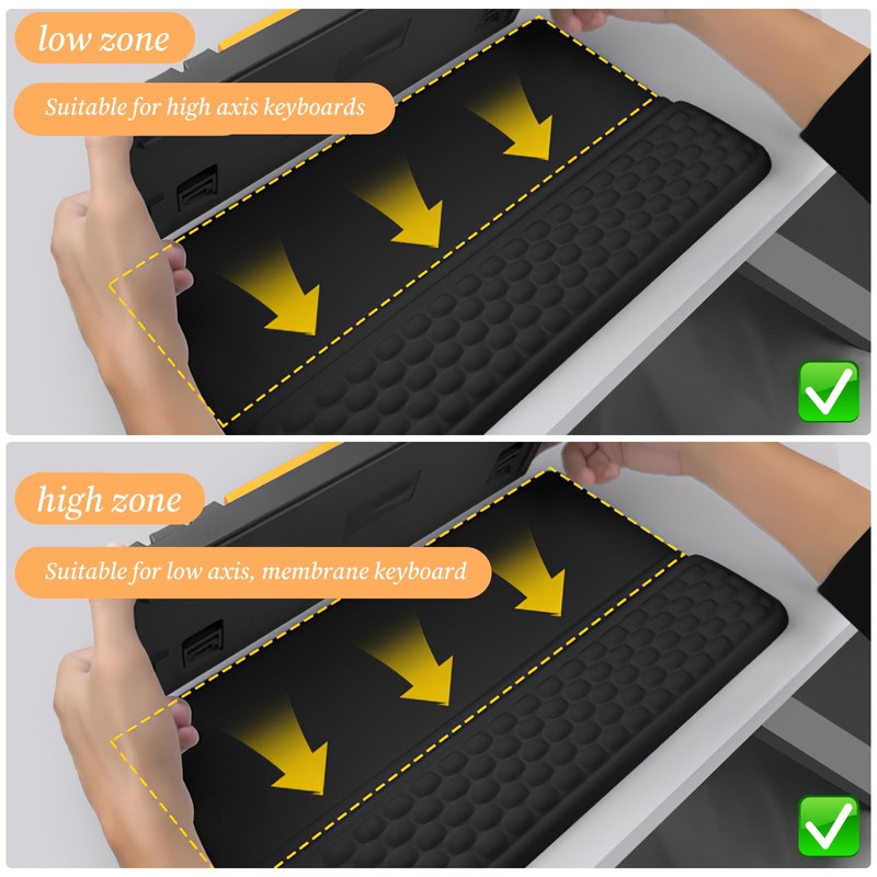 2-in-1 Keyboard Wrist Rest with Stand for Desktop, Ergonomic Wrist