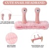 SuPoo Snail Face Wash Headband - Light Pink, Soft Microfiber
