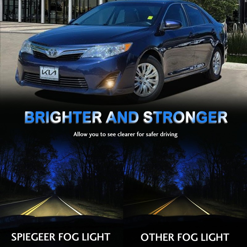 SPIEGEER Fog Lights for 2012 2013 2014 Toyota Camry Assembly