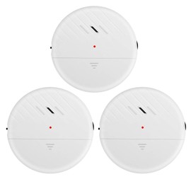EverNary Window Vibration Alarm, 3Pack 125dB Loud Ultra-Slim Anti-Theft Alarm for Door and Window Glass Break Sensor Alert with Adjustable Sensitivity (3, White)