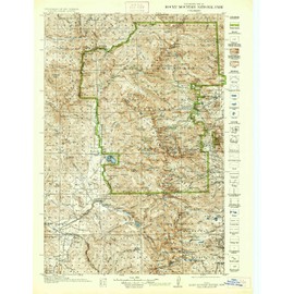 YellowMaps Rocky Mountain National Park CO topo map, 1:125000 Scale, 30 X 30 Minute, Historical, 1919, Updated 1937, 21.9 x 17 in - Tyvek