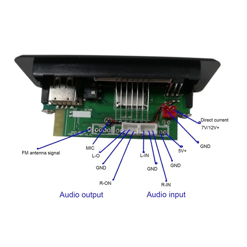 MP3 -Decoder -Board, Universal MP3 WAV Decoding Board Modul Aux