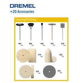 Dremel 684 Cleaning and Polishing Kit, Accessory Set with 20 Accessories for Rotary Multi Tools