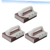 Healeved 3pcs Replaceable Emery Sponge Scrubbers Ergonomic Handle for Efficient