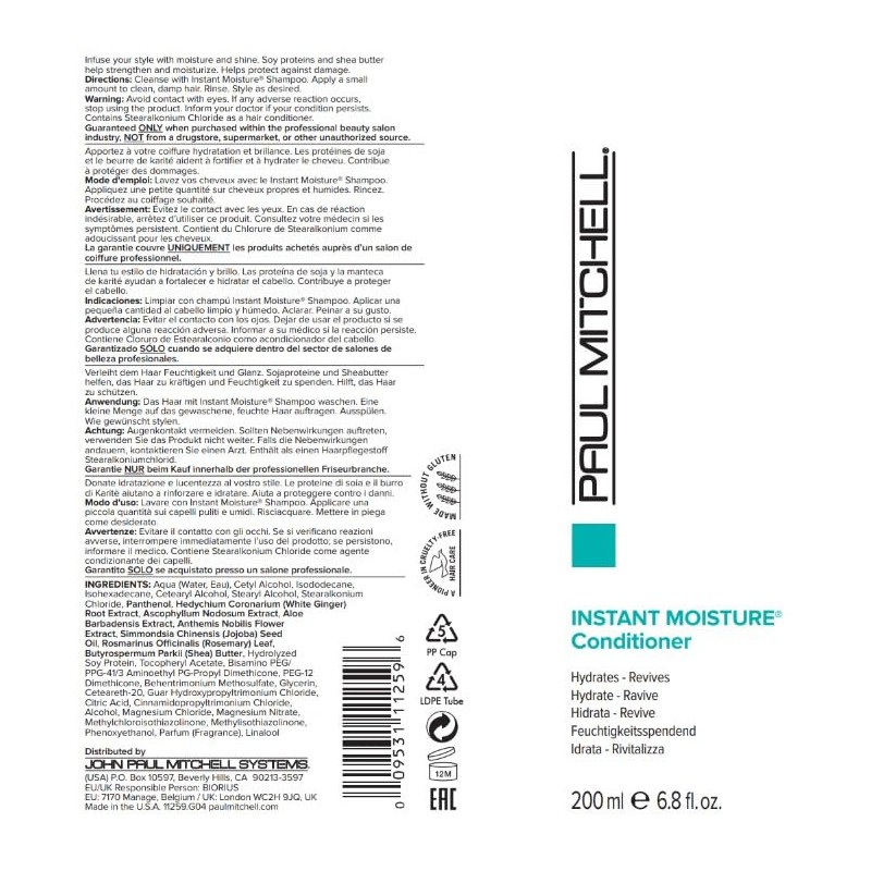 Paul Mitchell Instant Moisture Conditioner – Acondicionador Hidratante que Humecta