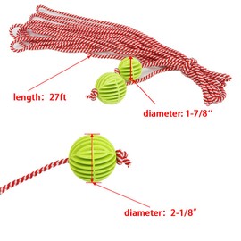 SCOTTCHEN Cornhole Boards Distance Setup Tool 2-1/8&1-7/8 in x 9.3y Rope with Plastic Balls