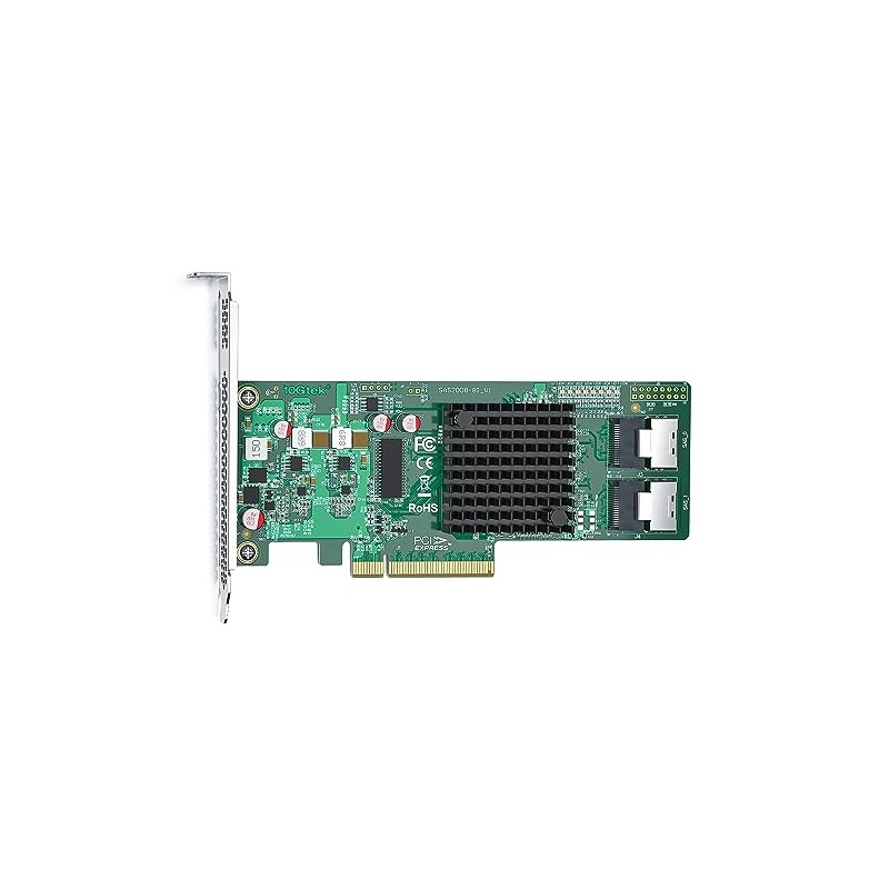 ipolex Internal PCIe SAS/SATA HBA RAID Controller Card, SAS2008 Chip,