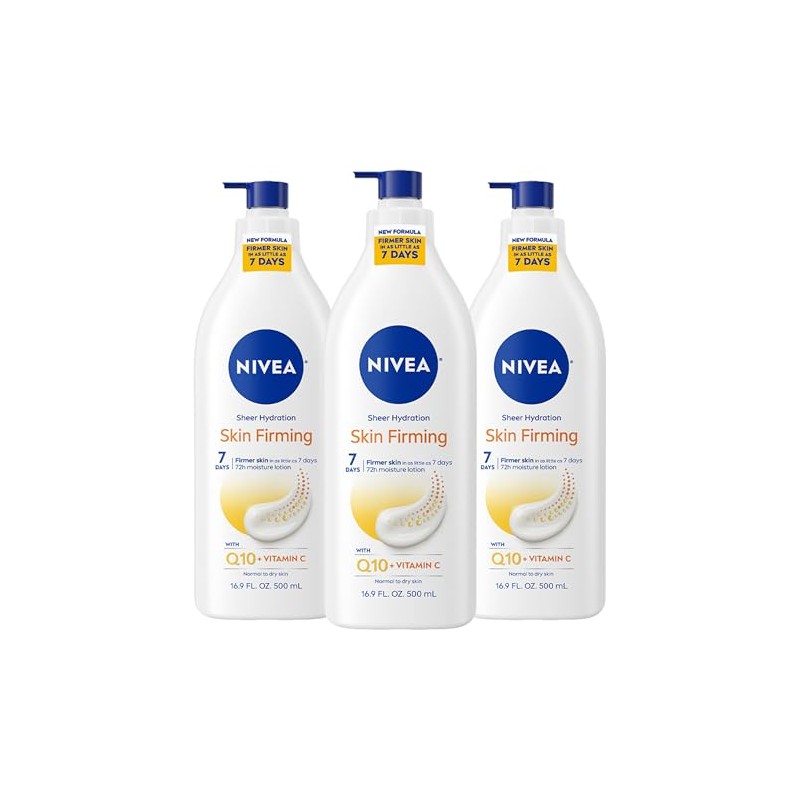 NIVEA Skin Firming Hydration Body Lotion, 16.9 Ounce (Pack of