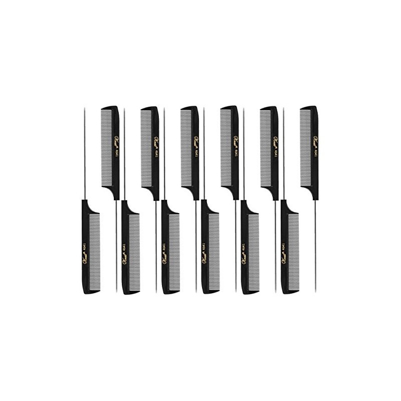 Krest 8 1/2" Weaving Foiling Fine Rattail Comb (12 Pack)