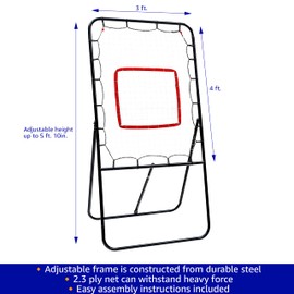 4' Lacrosse Bounce Back Rebounder Pitch Back Ball Return Training Screen with Target by Trademark Innovations