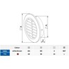 Lüftungsgitter Ø 60 mm rund braun Insektennetz Abluftgitter Zuluft Abluft