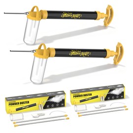 2 Pack Diatomaceous Earth Powder Duster with Adjustable Length 4FT, Yellow