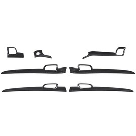 CNNELL Dashboard Panel Door Handle Trim Bezels Carbon Fiber Compatible with Jeep Grand Cherokee 2011-2021