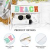 SOIDRAM Beach Bag Chenille Letter Makeup Bag Clear Travel Zipper