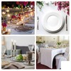 PEREL Table Cover for Rectangular Table - Arched White