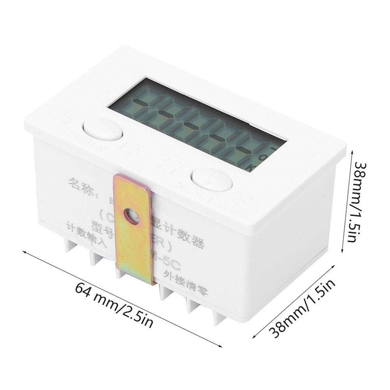 Magnetic Induction Counter,Digital Electronic Punch Counter,Metal Sensor, 5-Digits LCD Digital