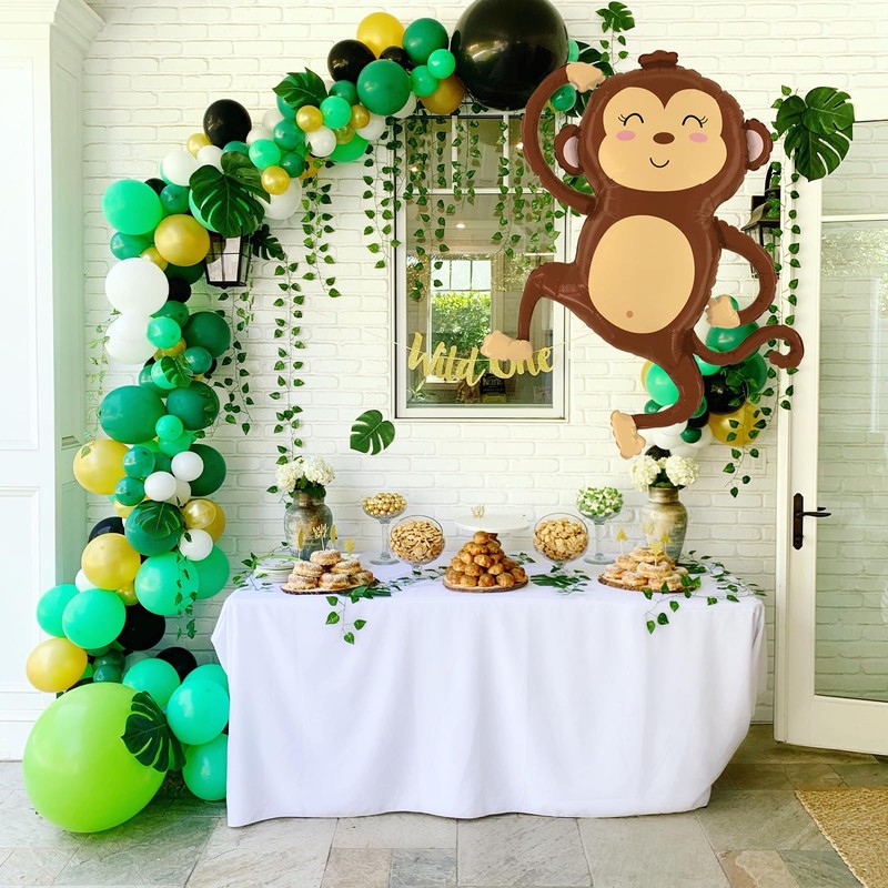 Catelves Balloons decoration: monkeys, forest animals and jungle helium balloons