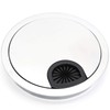 2X 80mm Metal Round Computer Desk Grommet Cable Hole Covers