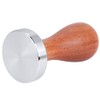 Stainless Steel Manual Coffee Powder Flat Tamper with Wood Handle