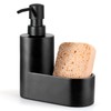 Shinowa Dish Soap Dispenser with Sponge Holder, Refillable Kitchen Dish