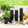 100 Pack 5ml Black and Green Lip Balm Containers with