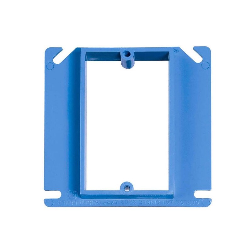 Carlon A411 Outlet Box Cover, Square, Raised, 1 Gang, 4-Inch,