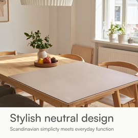 Lillefolk Everyday Mat – Extra Large Kids Table Mat for Meals, Crafts, Messy Play – Heat-Resistant, Non-Toxic, Wipeable, Non-Slip – 38"x39.4" Scandinavian Design (Clay)