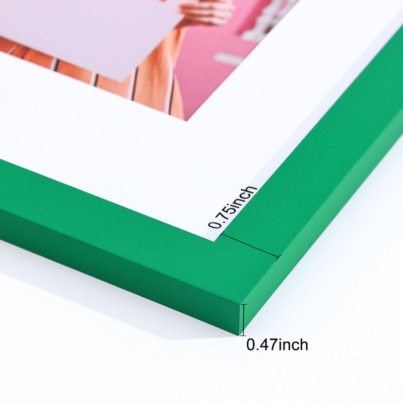 Vittanly 8x10 Picture Frame, Display Pictures 5x7 with Mat or