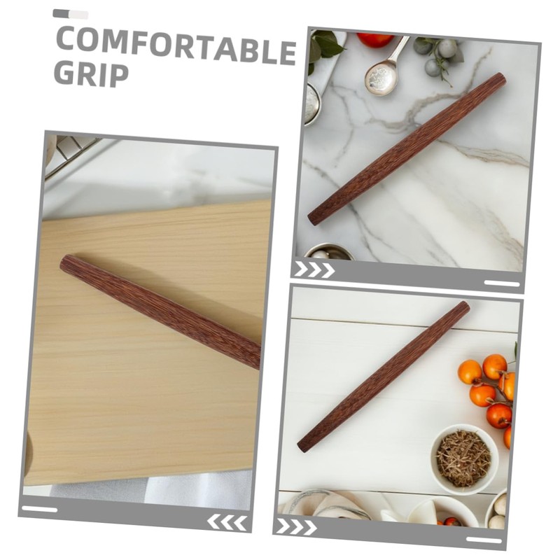 ULTECHNOVO 2pcs Wooden Rolling Pin Dough Rollers for Baking Ergonomic